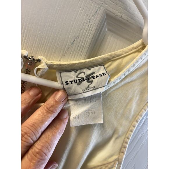 Studio Ease Vintage Sheath Dress With Stain Size 4 - Picture 2 of 6